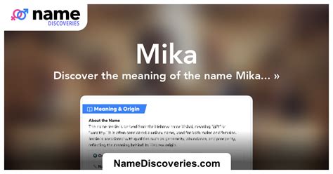 name it mika|Mika